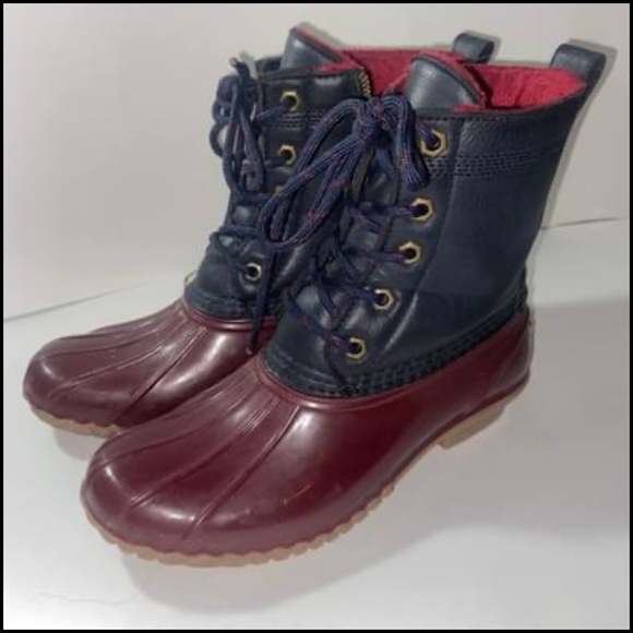 Tommy Hilfiger Shoes - Tommy Hilfiger duck boots size 7 zip up lace up